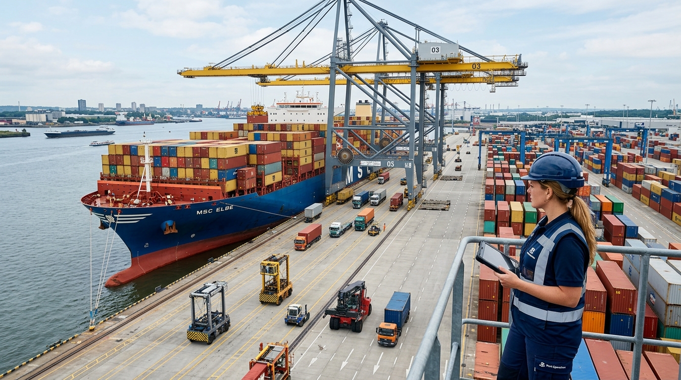 Operação logística portuária corporativa